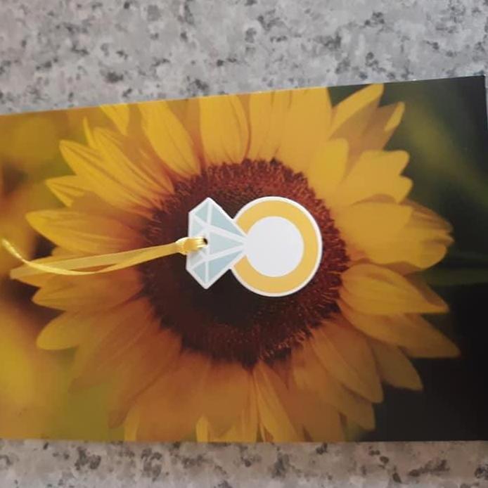 The card's outside.