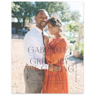 Chocolate, Brown Wedding Digital Save the Date - Brooklyn Photo