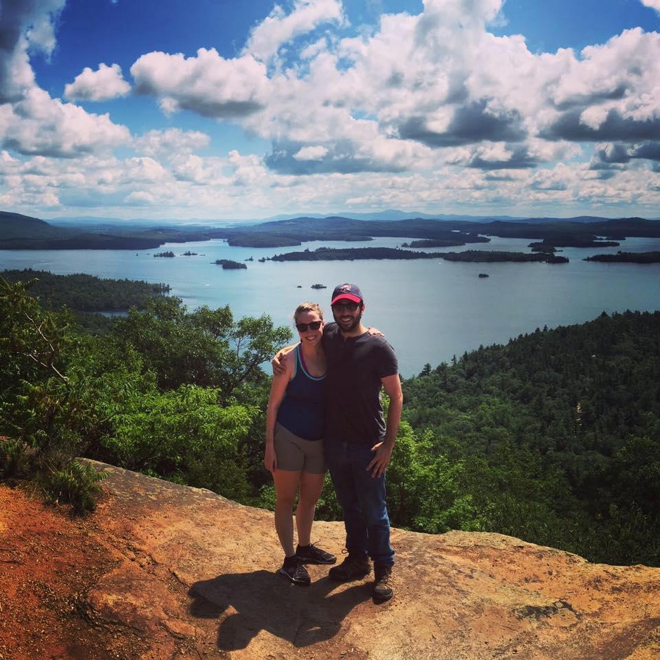Enjoying the view over Squam Lake, NH.