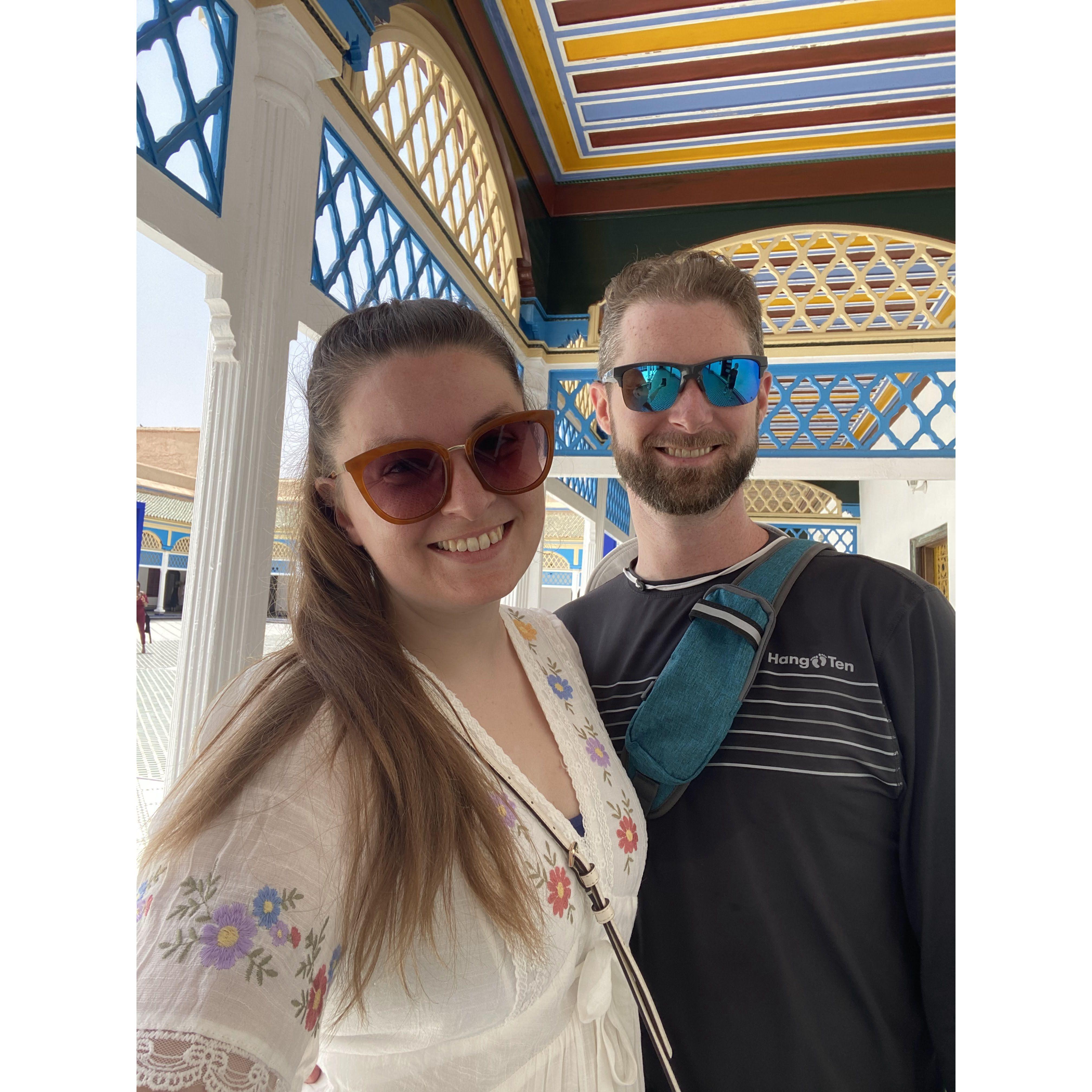 Becca set a goal to go to every continent before age thirty, so Brian and Becca went on their first international trip together to Africa and Europe.