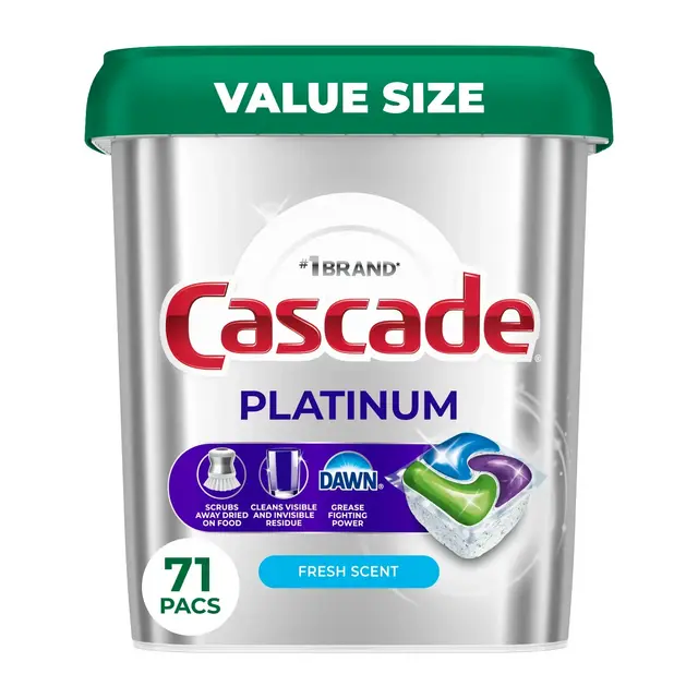Cascade Platinum Action Pacs Dishwasher Detergent - Fresh - 71ct