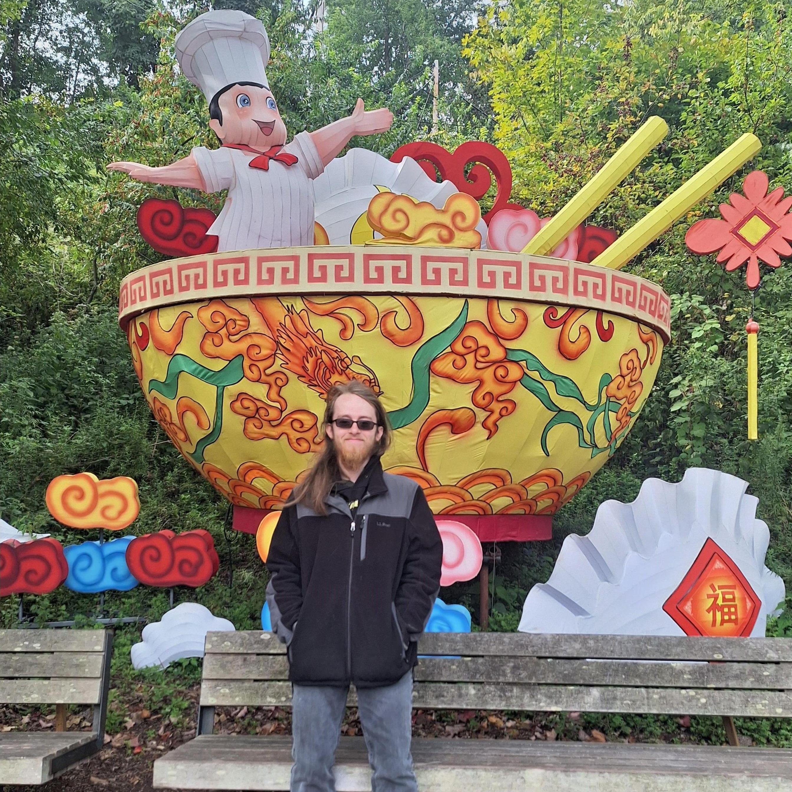 Jay at the Pittsburgh Zoo, pictured with one of his favorite foods