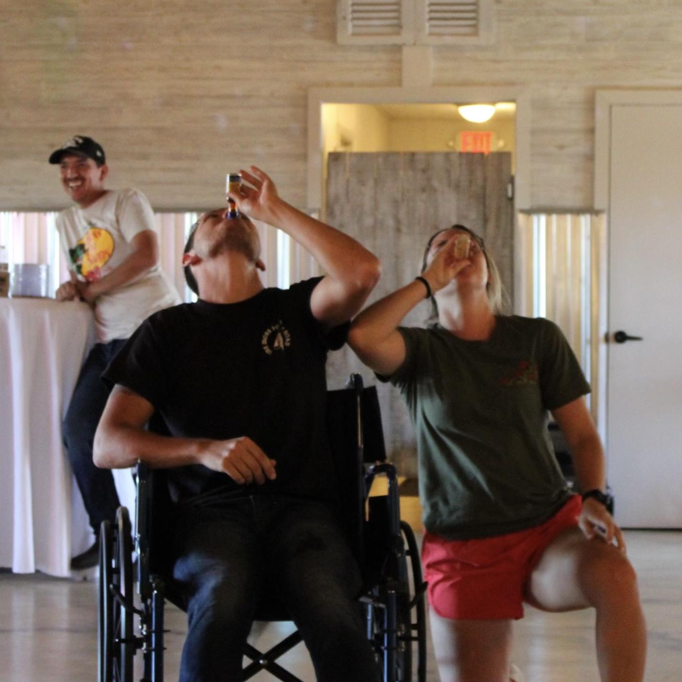 Bottoms up, cheers to Ashley & Justin!