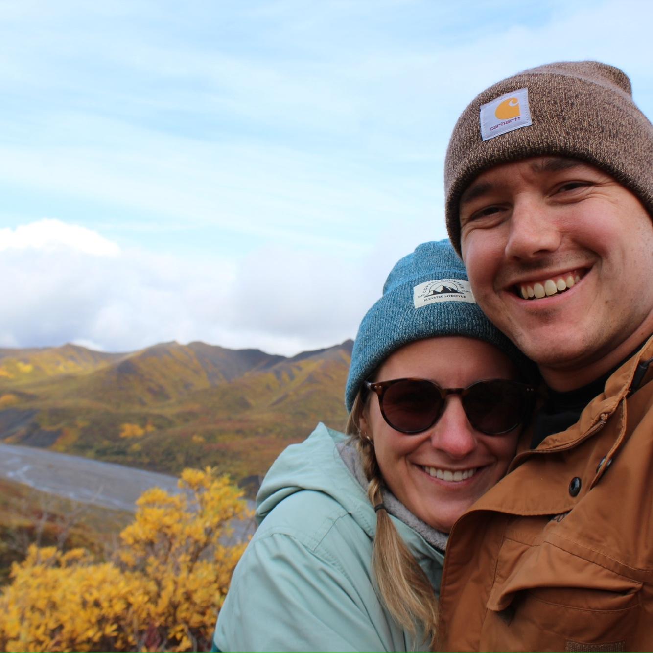Hiking in Denali, our favorite National Park! The leaves were peak fall colors while we were there over Labor Day Weekend last year.