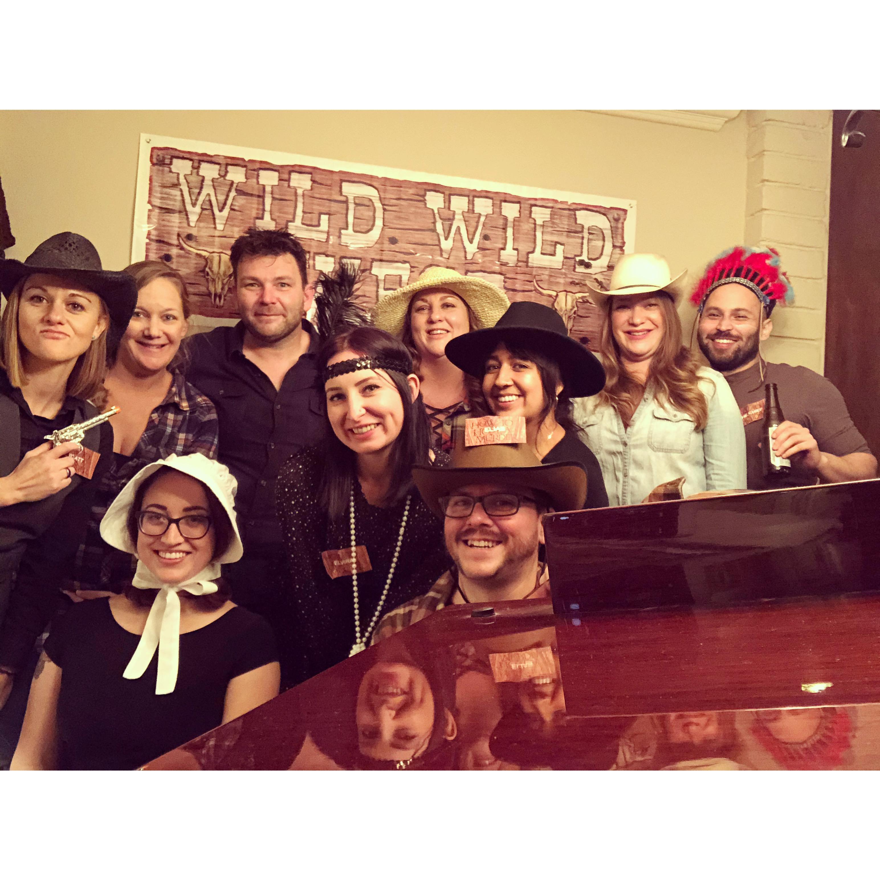Murder mystery surprise dinner with family and friends!