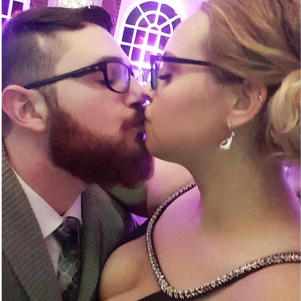 Looking fancy at a wedding.