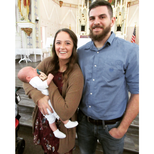 We got to welcome our first nephew (actually together) into the world and got to watch him get baptized. Tucker was perfect through the ceremony. Pictures were not the same.