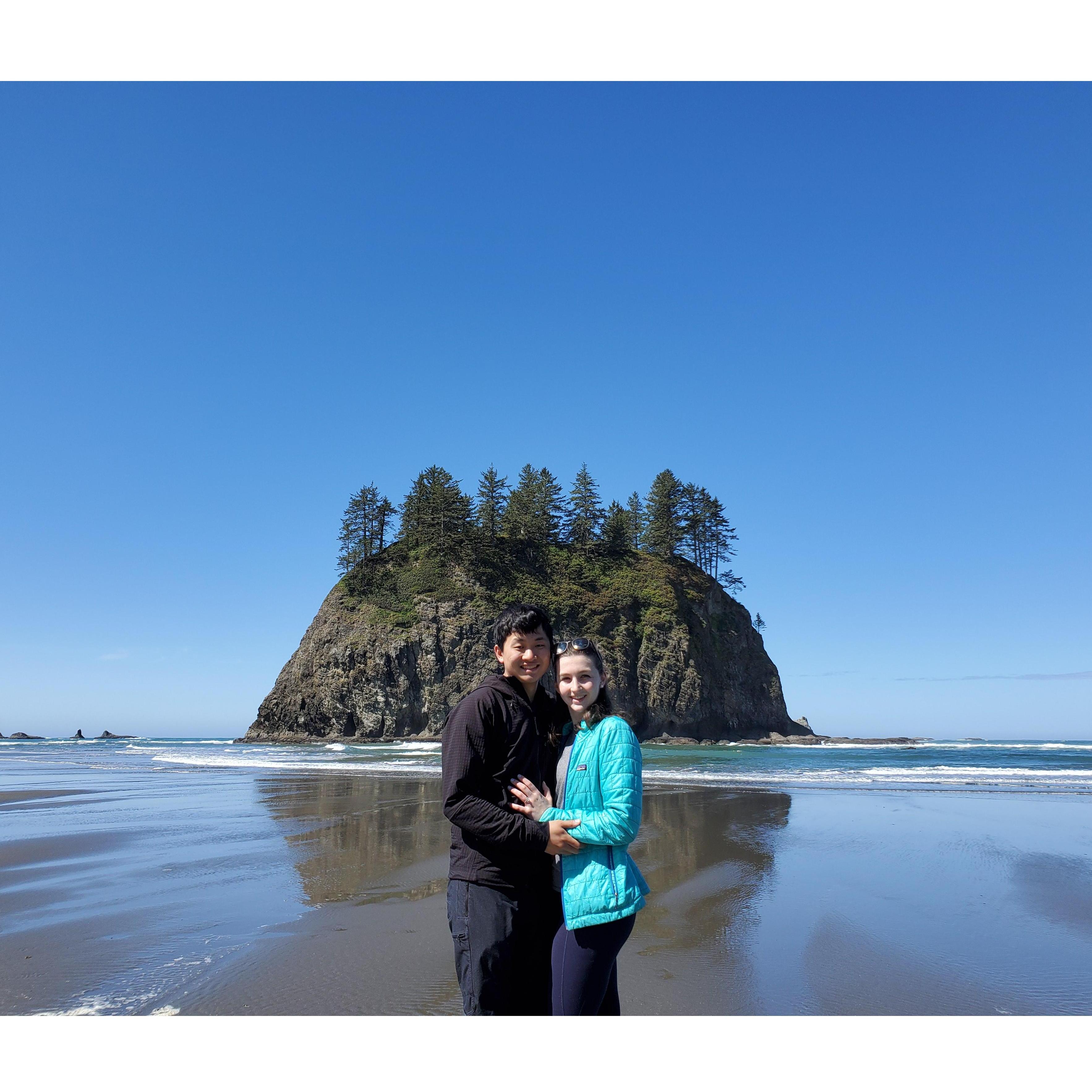 The day after we got engaged!
