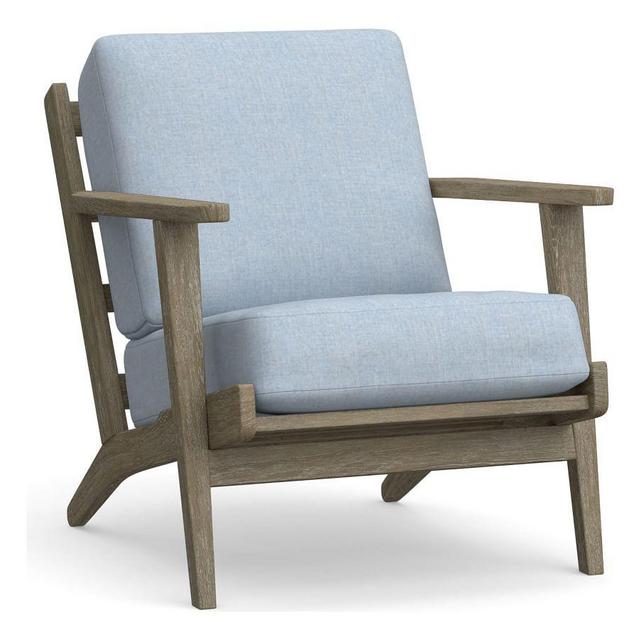 Raylan Lounge Chair Cushion, Sunbrella® Chambray