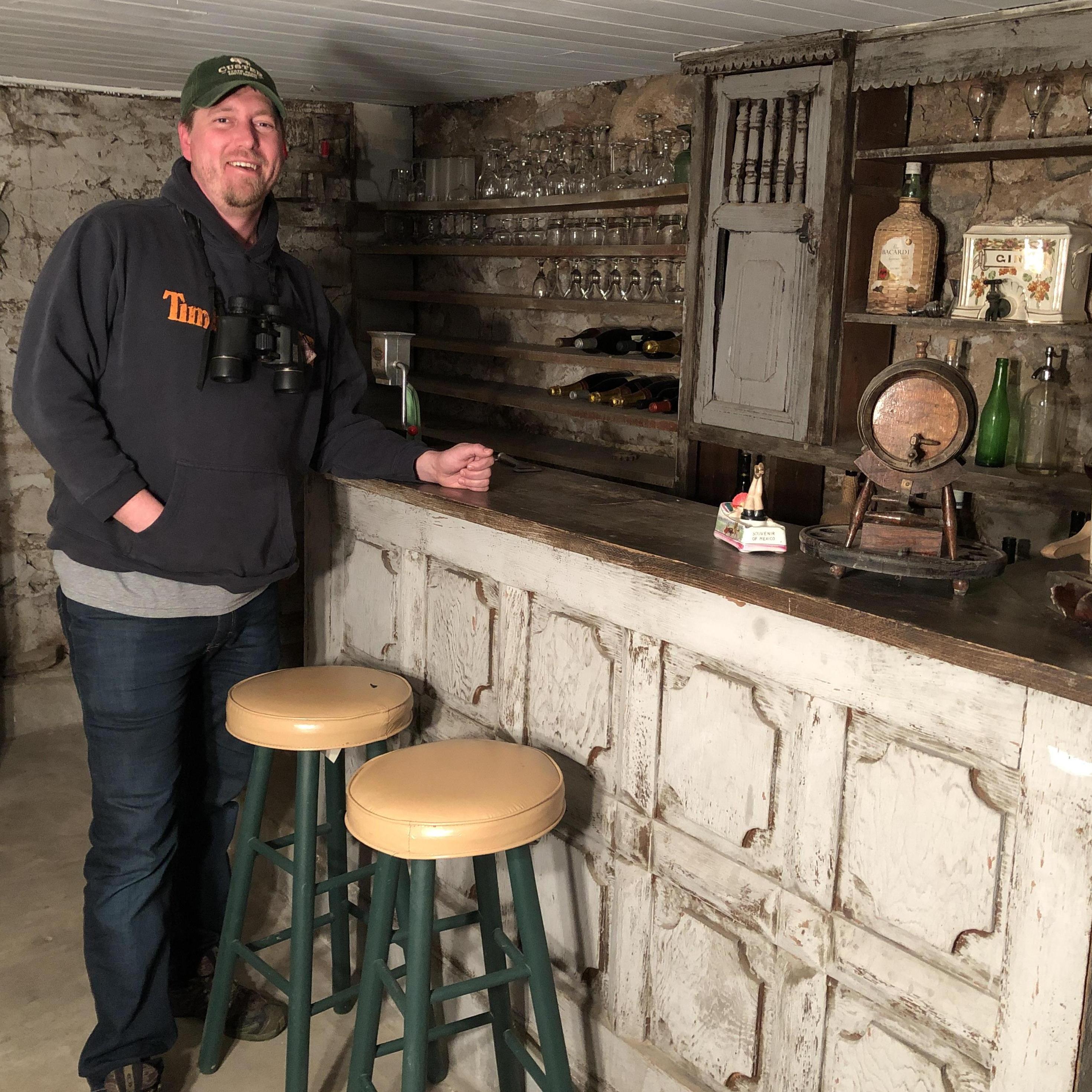 Jan. 2019- Eric in the speakeasy at the Randall Davey historical house in Santa Fe