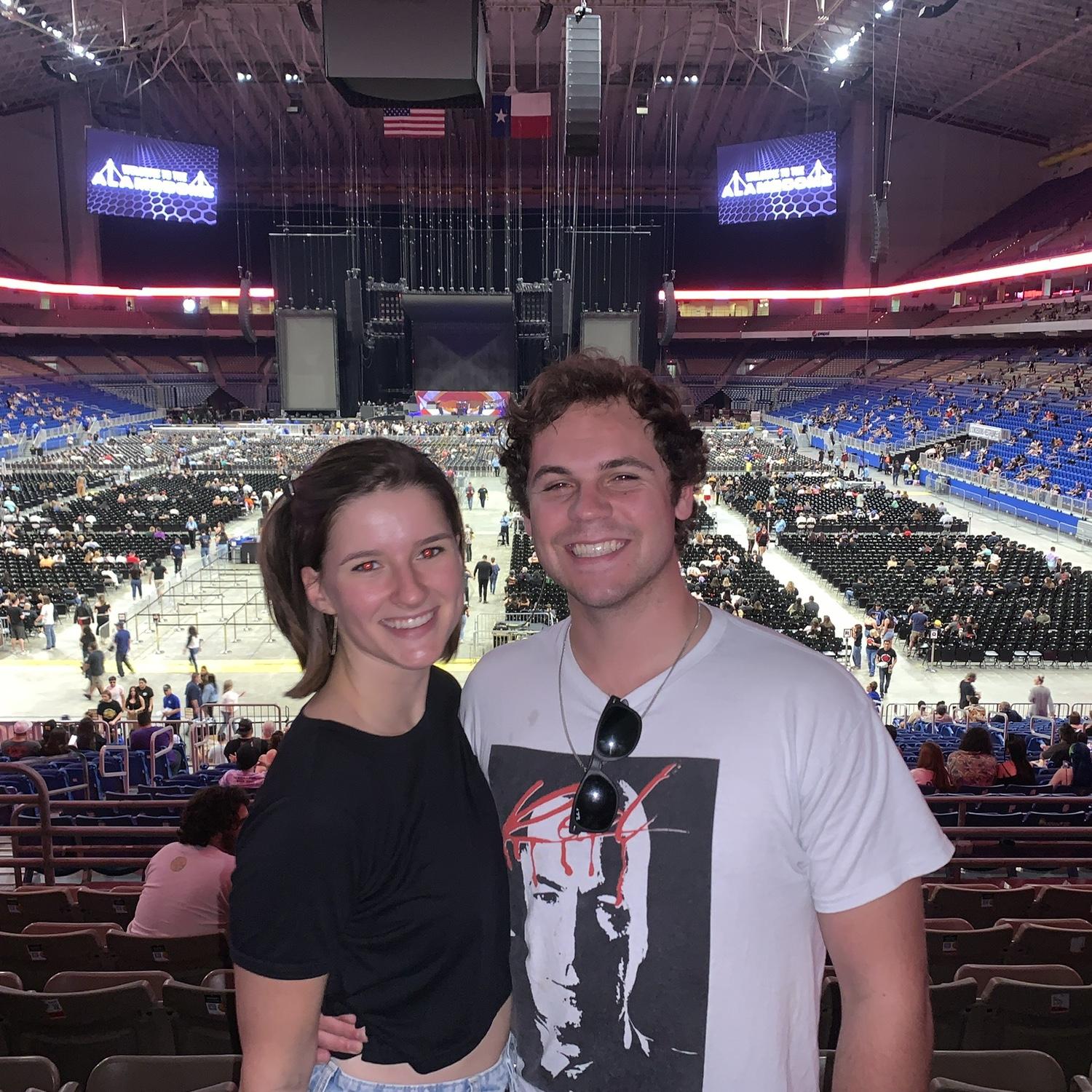 We love our concerts! Here we are at the Red Hot Chili Peppers and the Strokes