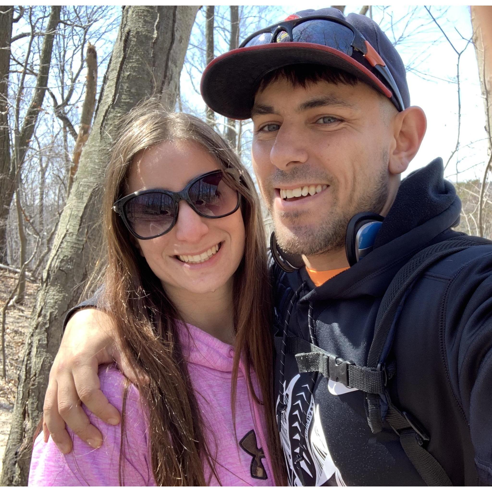 One of our first hiking adventures together.