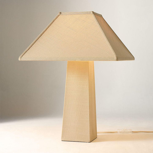 Marnie Table Lamp, 20in, Taupe Linen