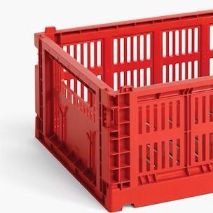 HAY - Red Colour Crates Medium