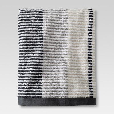 Stitch Stripe Towel Gray - Threshold™