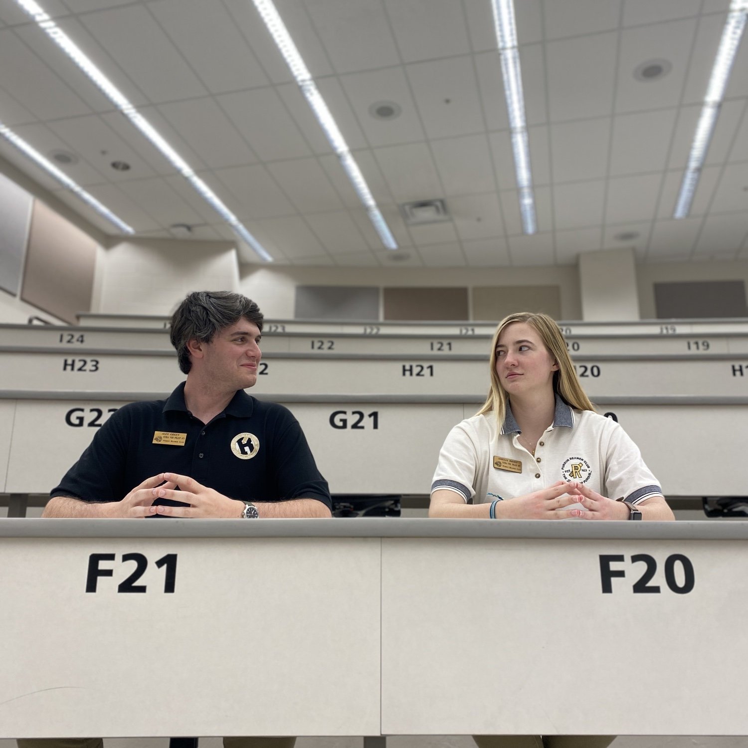 Dueling pledge classes - Amelia joined the Reamer club in Fall 2020, Alex in Fall 2021.