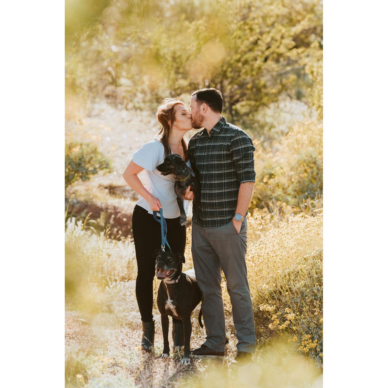 Engagement photos at Papago Park with our babies