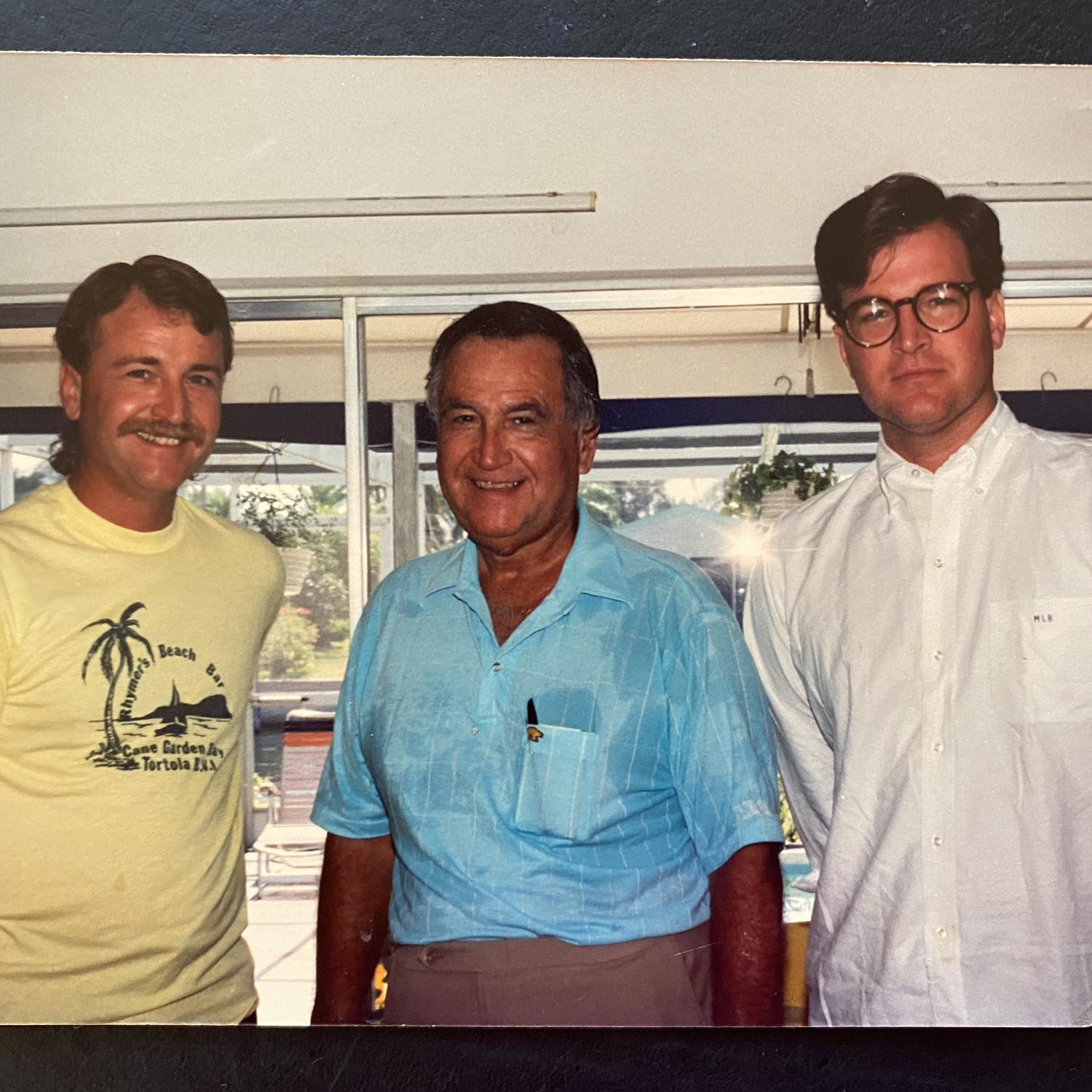 Brother Chuck, dad Charles and Mark, Punta Gurda, FL - Summer 1986