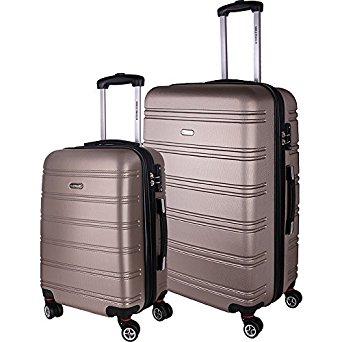 World Traveler Bristol Ii Hardside 2-Piece Spinner Luggage Set-Champagne