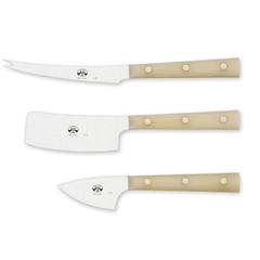White Insieme Cheese Knives, Set of 3