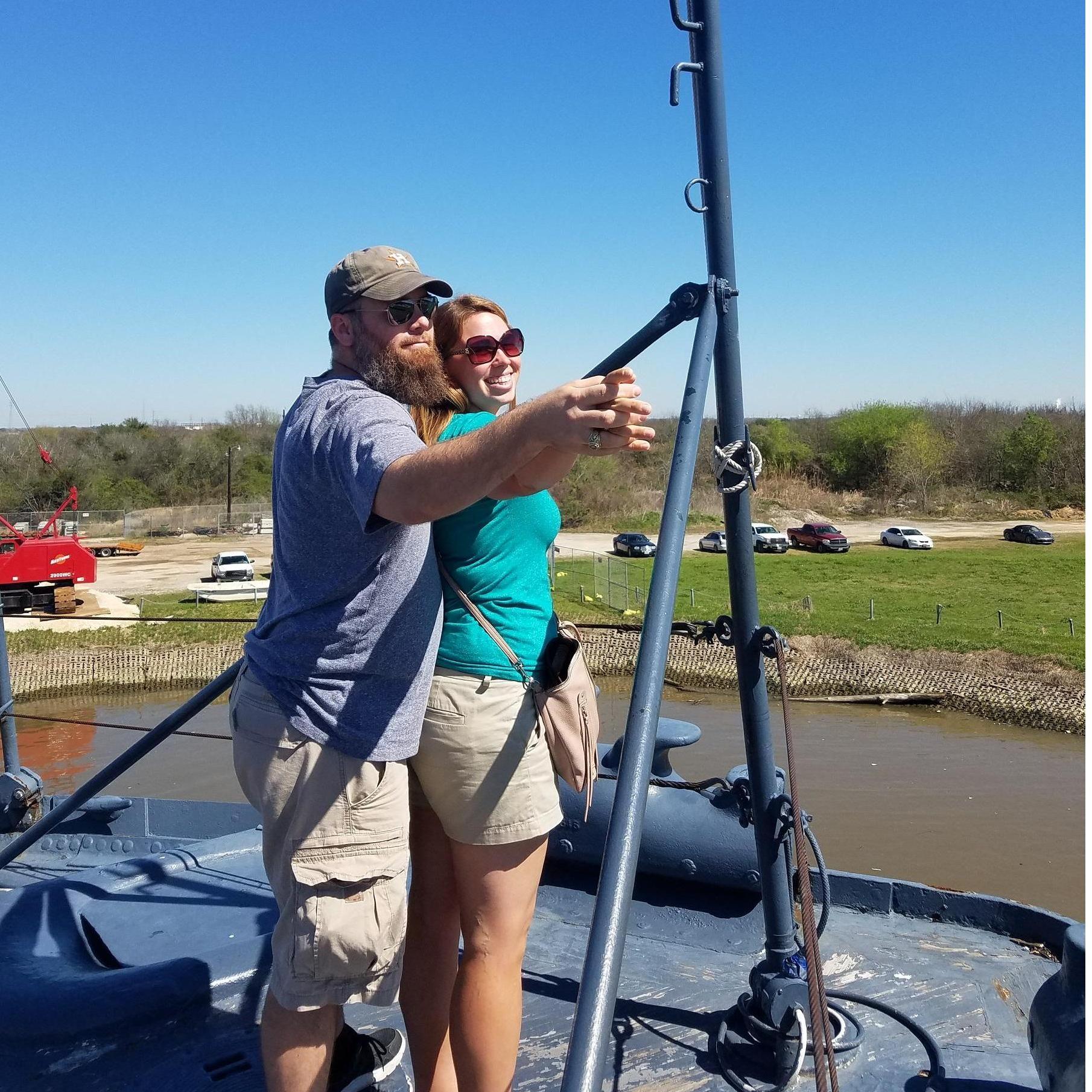 Someone (I'll let you guess who) wanted to reenact this scene on Battleship Texas