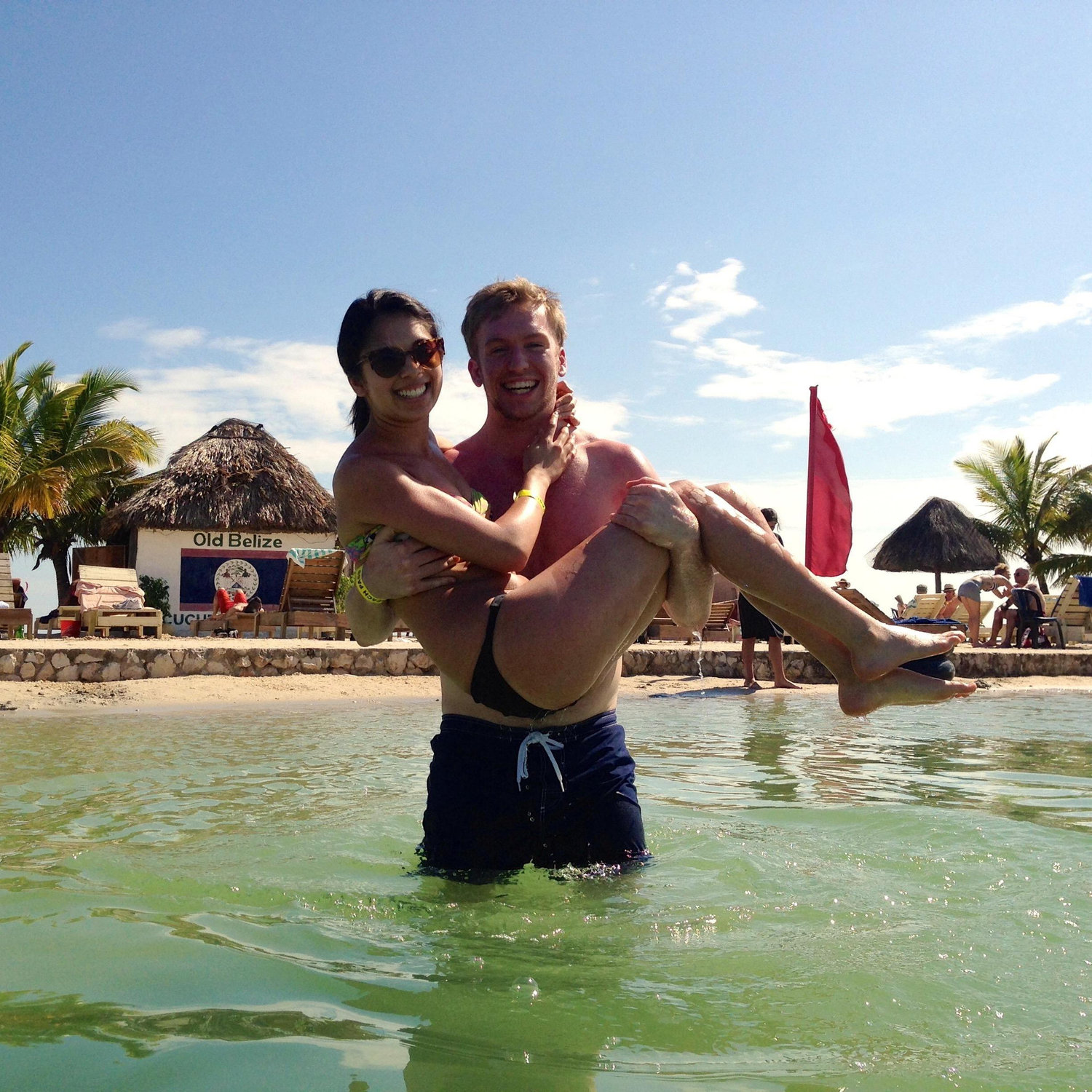 Despite his best efforts, Mike gets sunburnt wherever we go.  But we had a great time on this cruise that we took after Mike graduated!