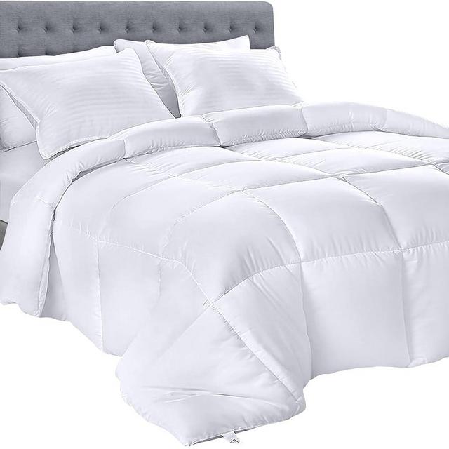 Utopia Bedding Down Alternative Twin XL Comforter - All Season Comforter, Plush Siliconized Fiberfill Duvet Insert, Box Stitched (Twin XL, White)