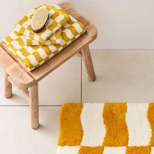 Wavy Blocks Towels | West Elm