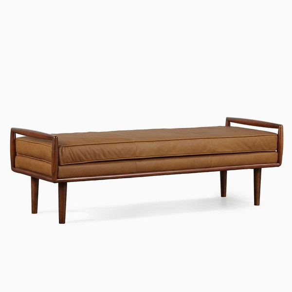 Nico Leather Bench | Color: Outback Leather