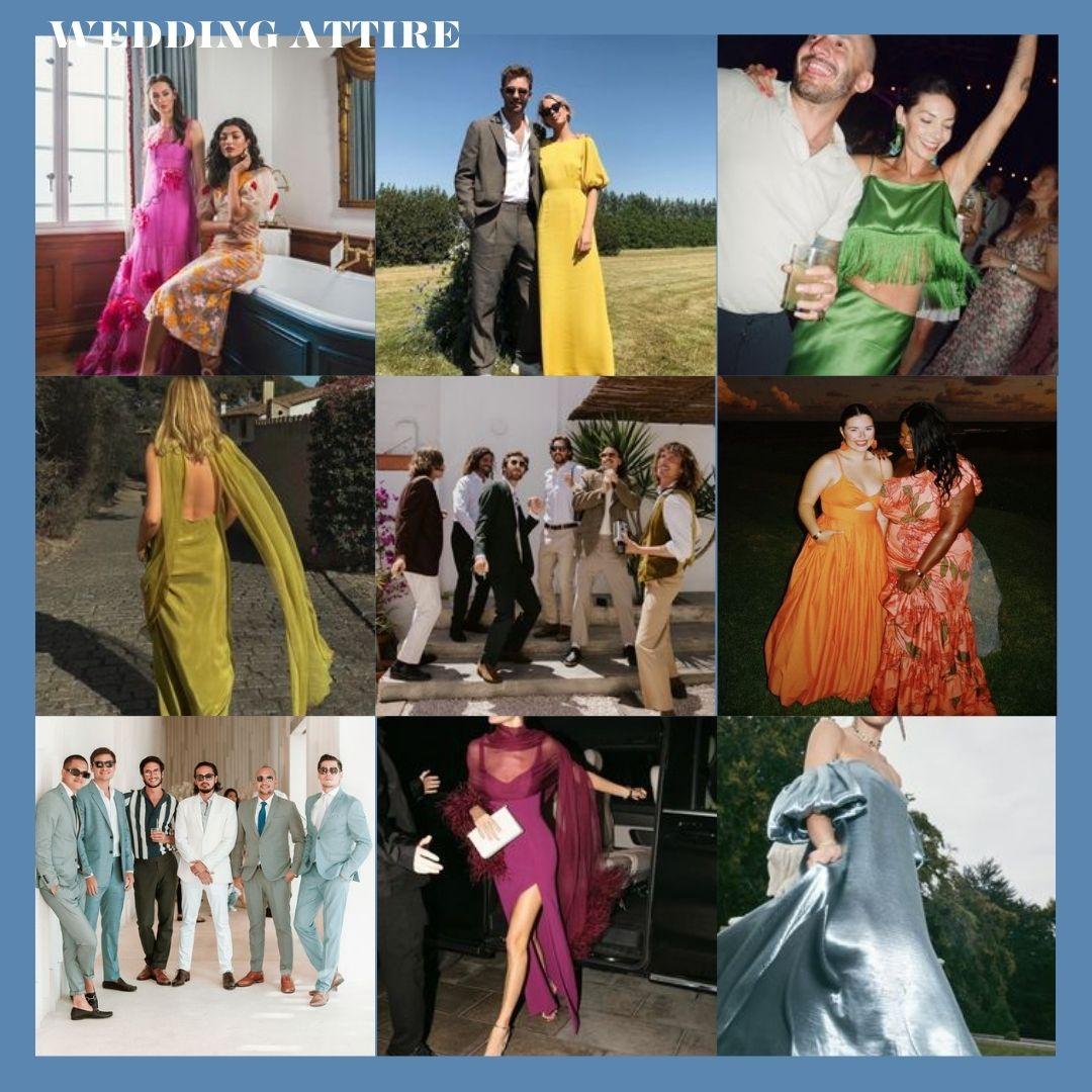 Elevated Cocktail Attire:
Think fun silky dresses or coordinates of any length, a nice collared shirt, or jacket with no tie... really whatever you're into!