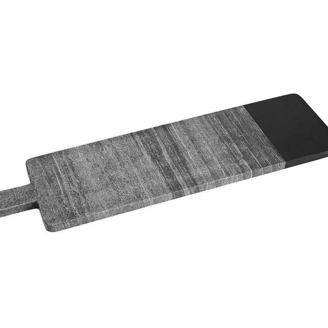 Black Wood & Marble Long Cheese Board