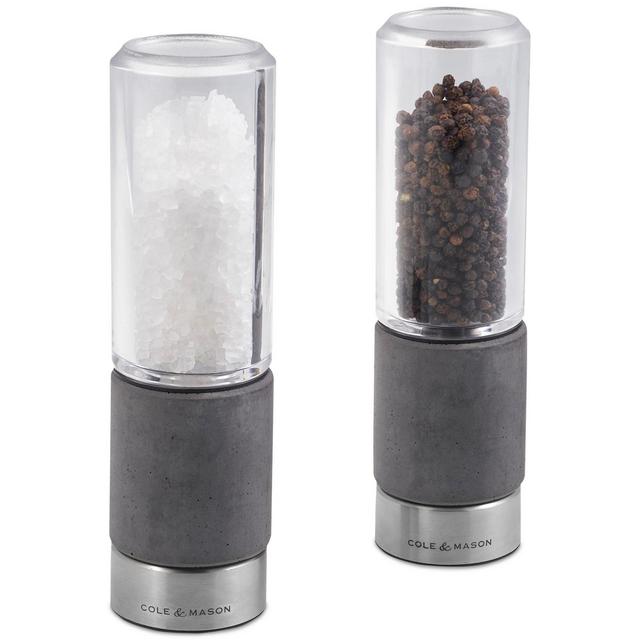 Cole & Mason Regent Concrete Stemless Salt & Pepper Mill Gift Set