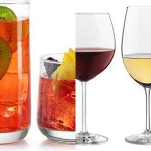 Libbey Vineyard Reserve Wine and Drinking Glasses Set of 12, Red and White Clear Wine Glasses, Merlot, Bordeaux, Chardonnay Gifts, Lead-Free Party Wine Glasses