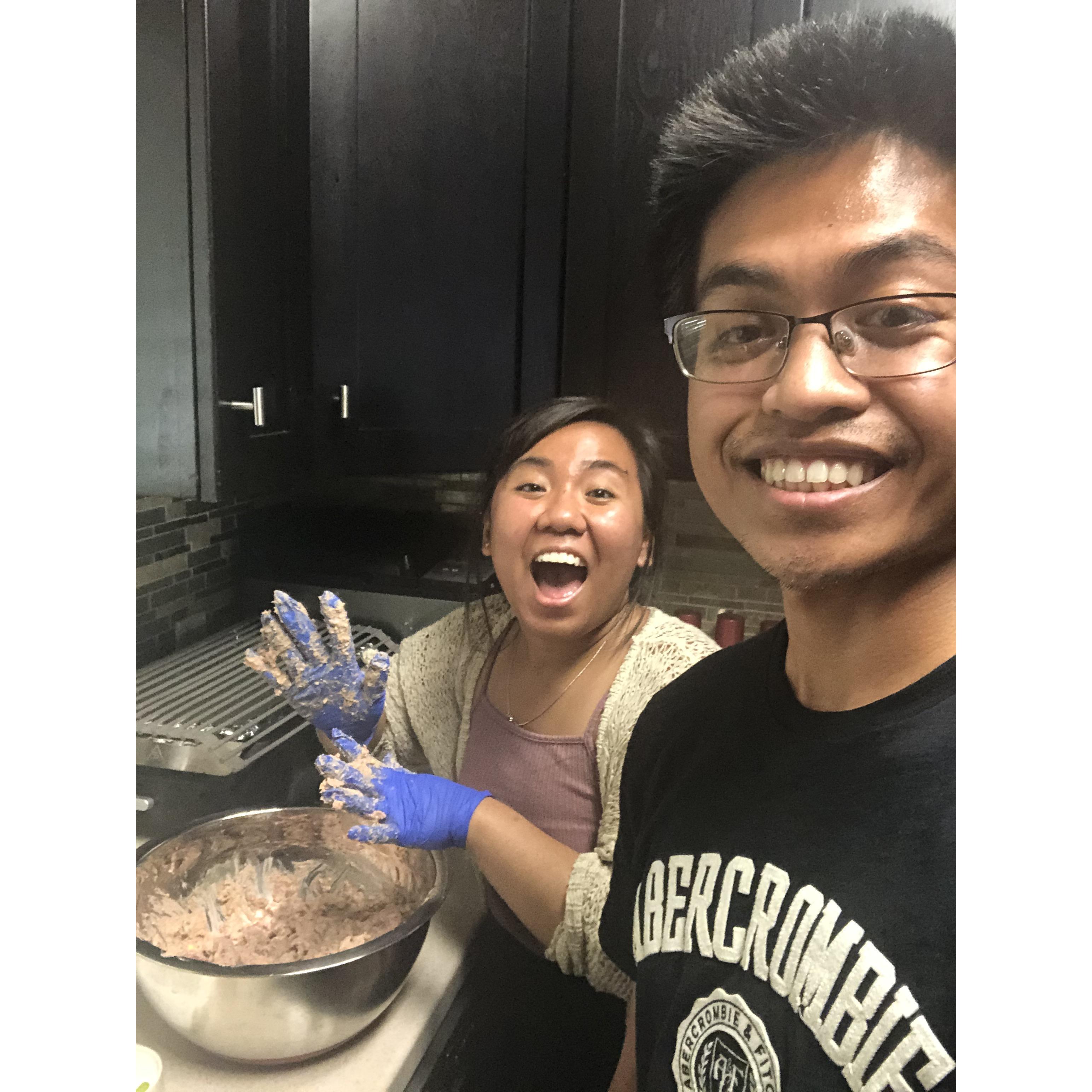 First time cooking together