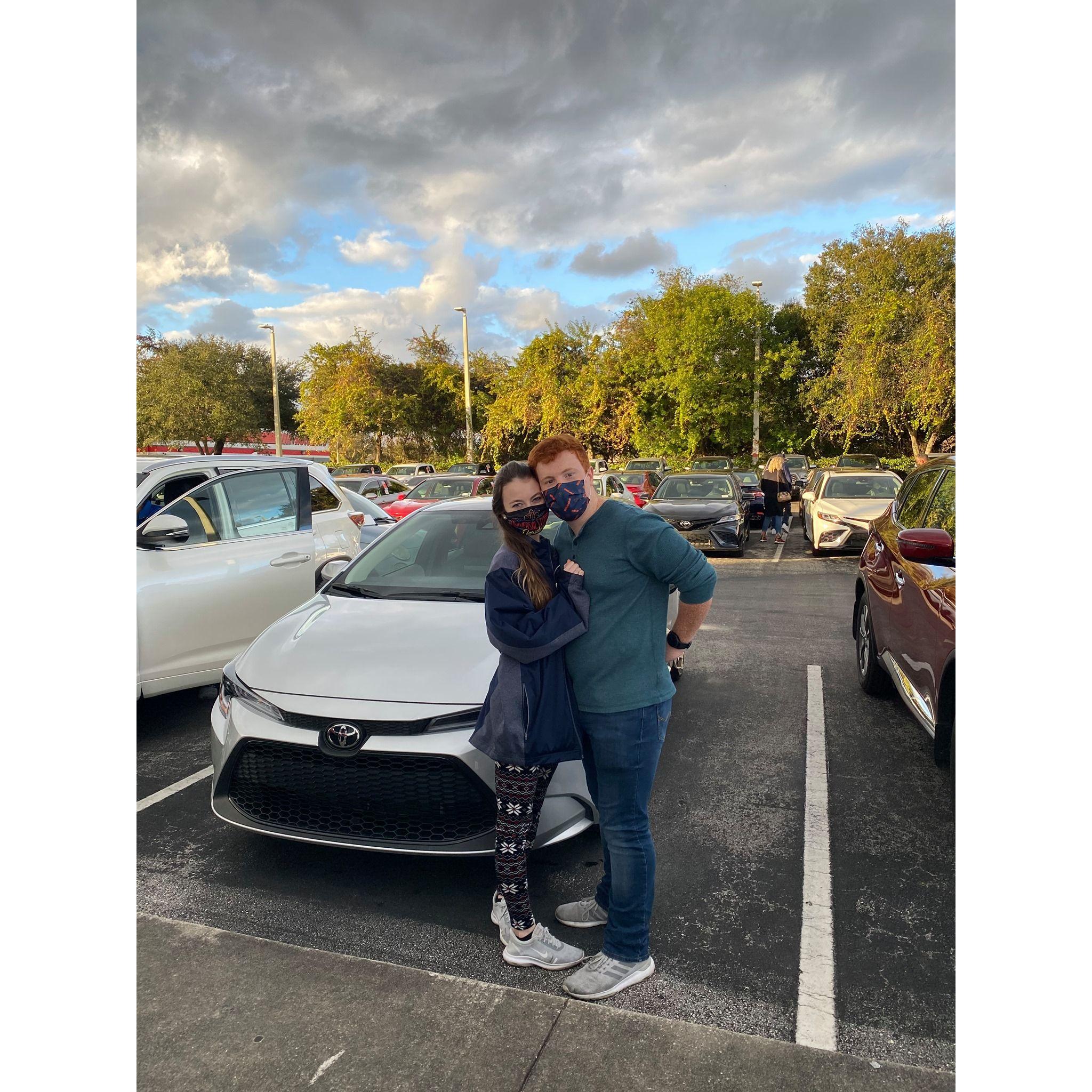 When we bought our first car together!