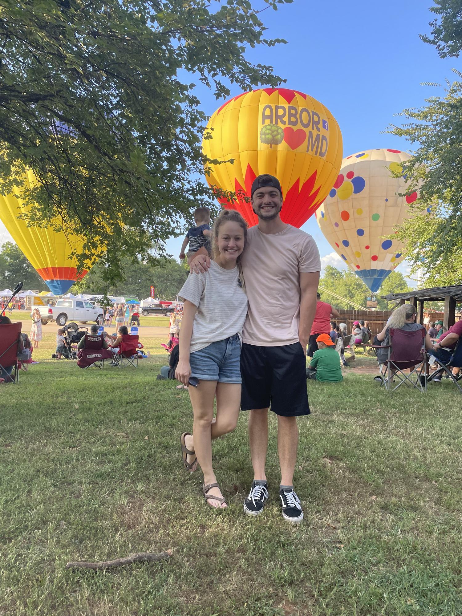 Hot Air Balloon festival. Not pictured: three of our nephews we got to join in on the fun!