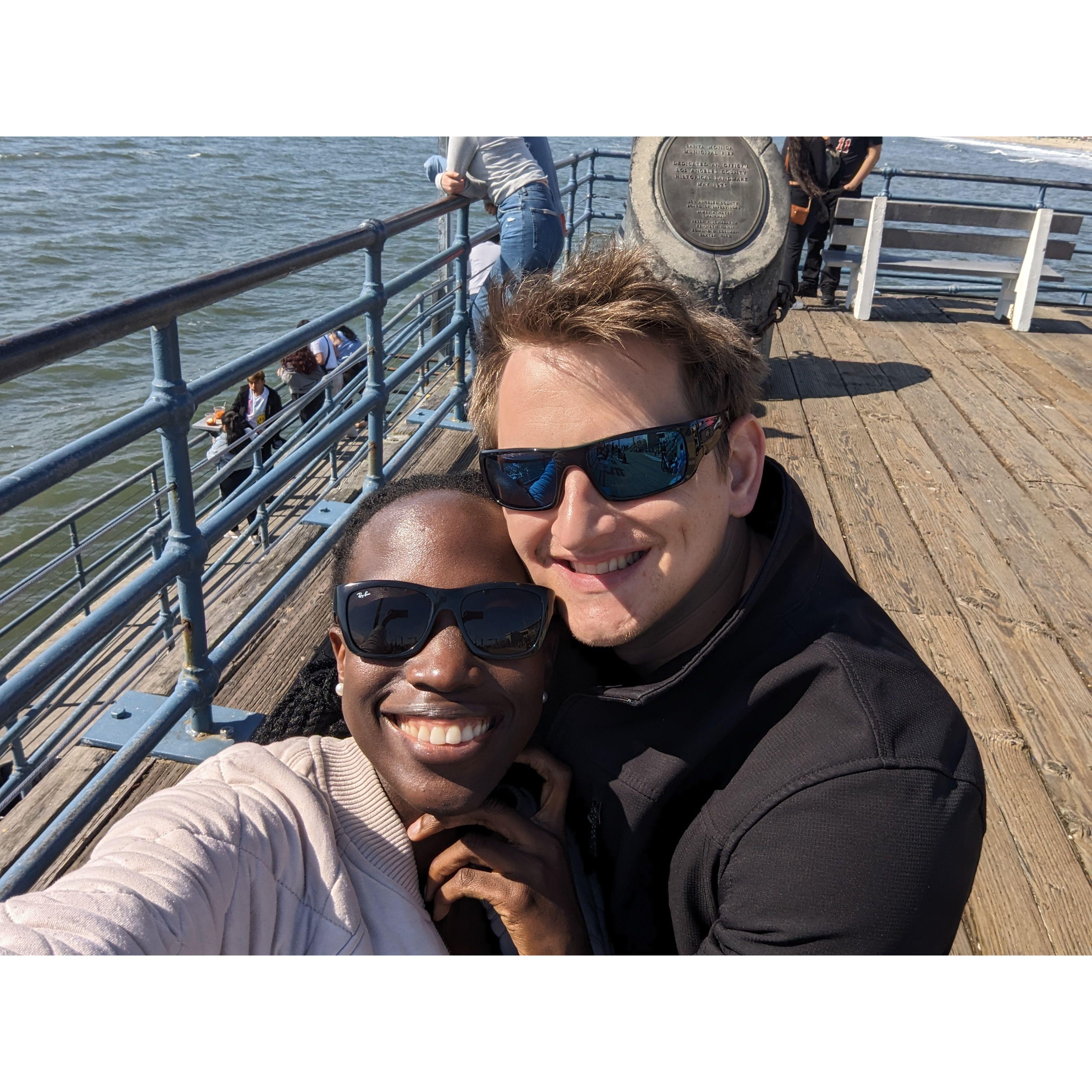 Our first trip together. 
Santa Monica Pier
