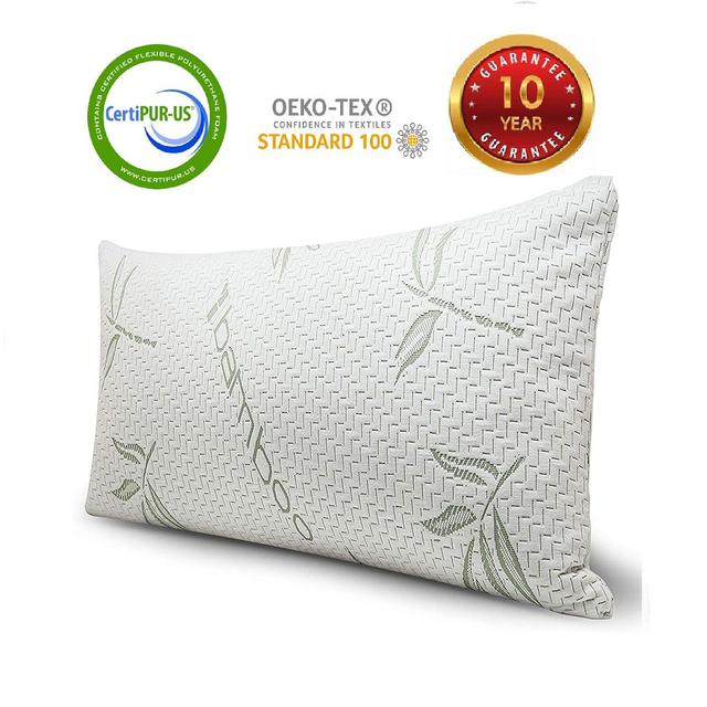 Maxeys Shredded Memory Foam Plush Support Pillow