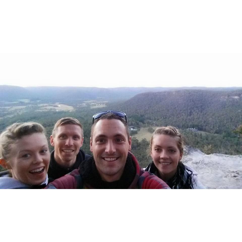 Hiking with friends in Australia