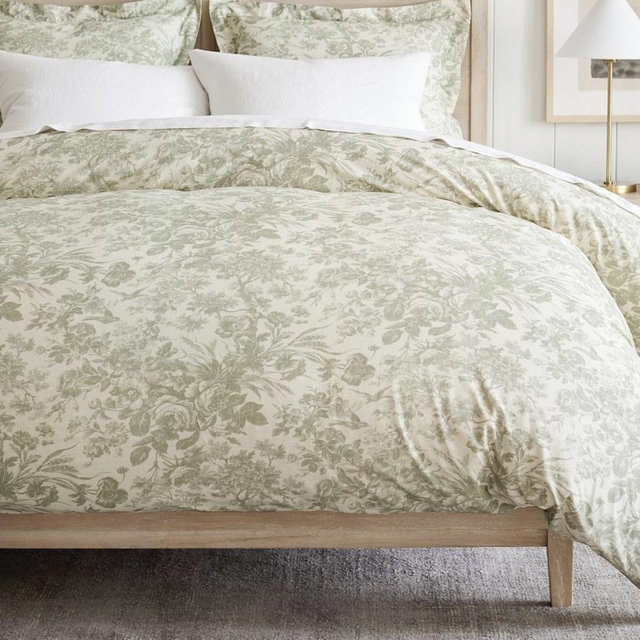Sorrel Toile Duvet Cover - Loden, King