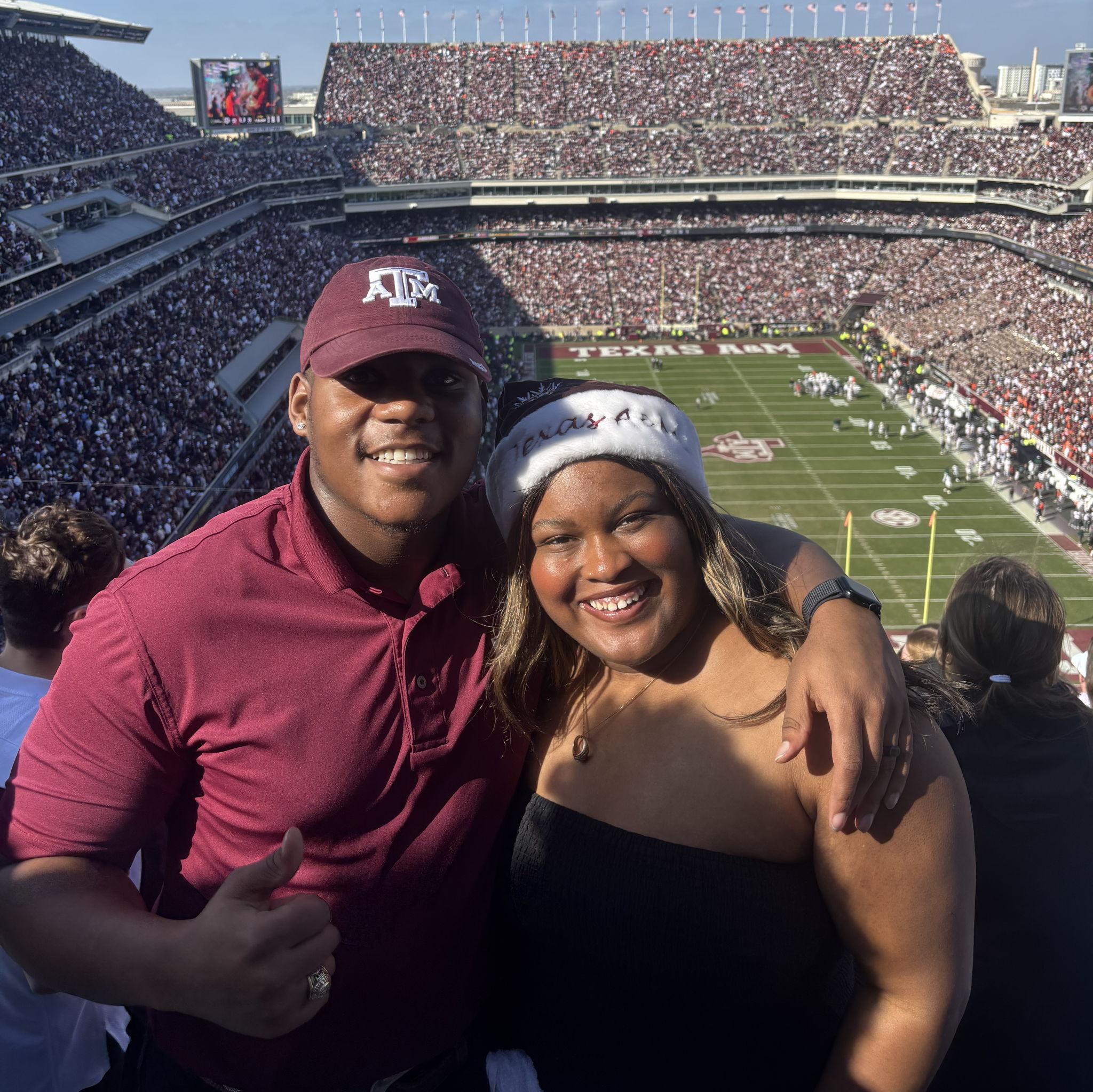Our most recent Aggie football game. (TJ's favorite past time.)