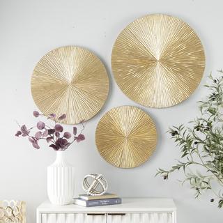 3-Piece Contemporary Round Wall Decor Set