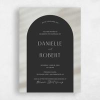 Black Wedding Invitation - Pinellas Arch