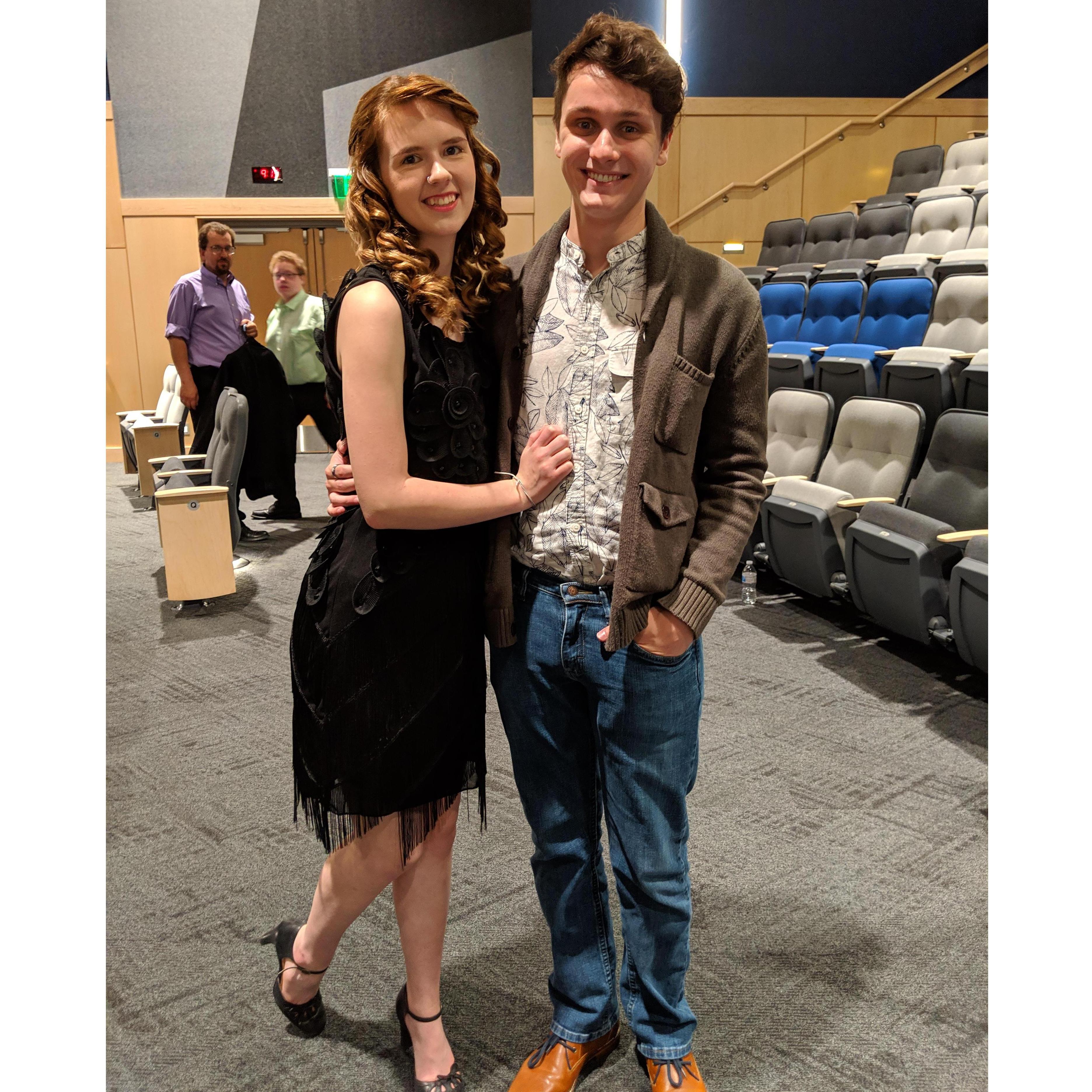 Melody and Joe after Melody's first choir solo during junior year