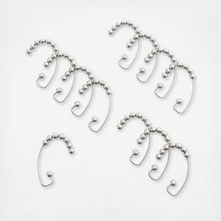 Shower Curtain Roller Rings, Set of 12