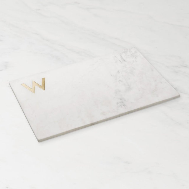 Marble & Brass Monogram Board, W