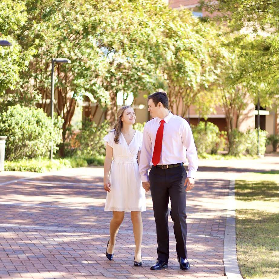 Graduation Pictures outside Engineering Building II (where Wyatt and Hadley met, and where Wyatt would later propose)