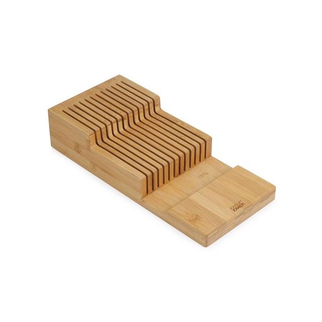 Joseph Joseph Large Bamboo 2-Tier Knife In Drawer Organizer