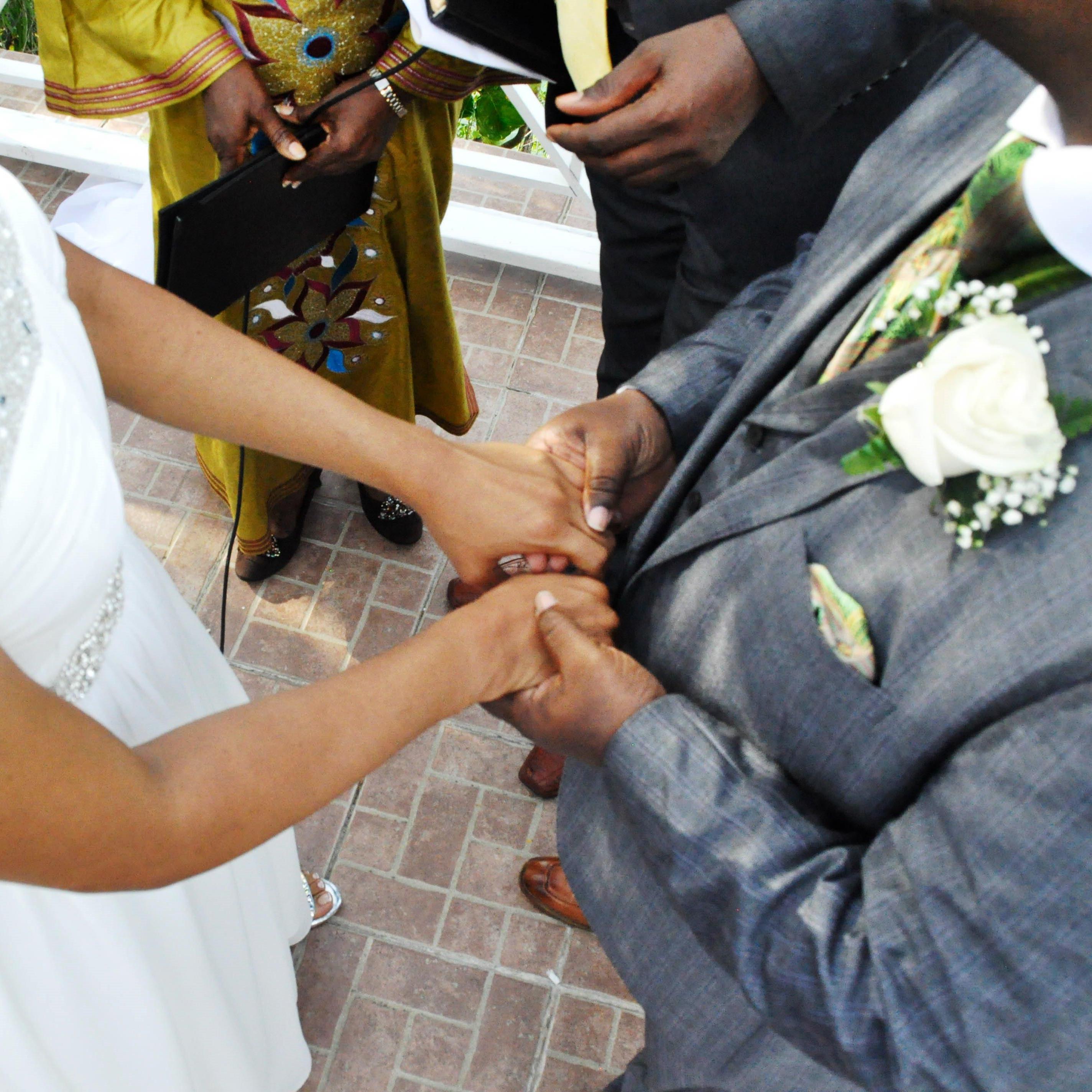 Her hands in mine!