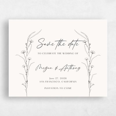Beige Wedding Save the Date - Rolland Landscape
